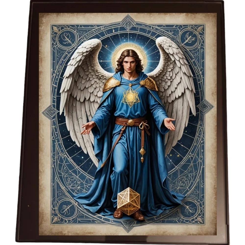 Archangel Metatron in A Glass Front Frame 8x10